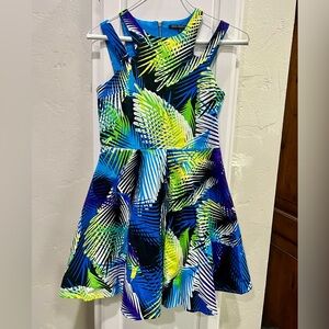Tropical summer formal casual dress girls L
